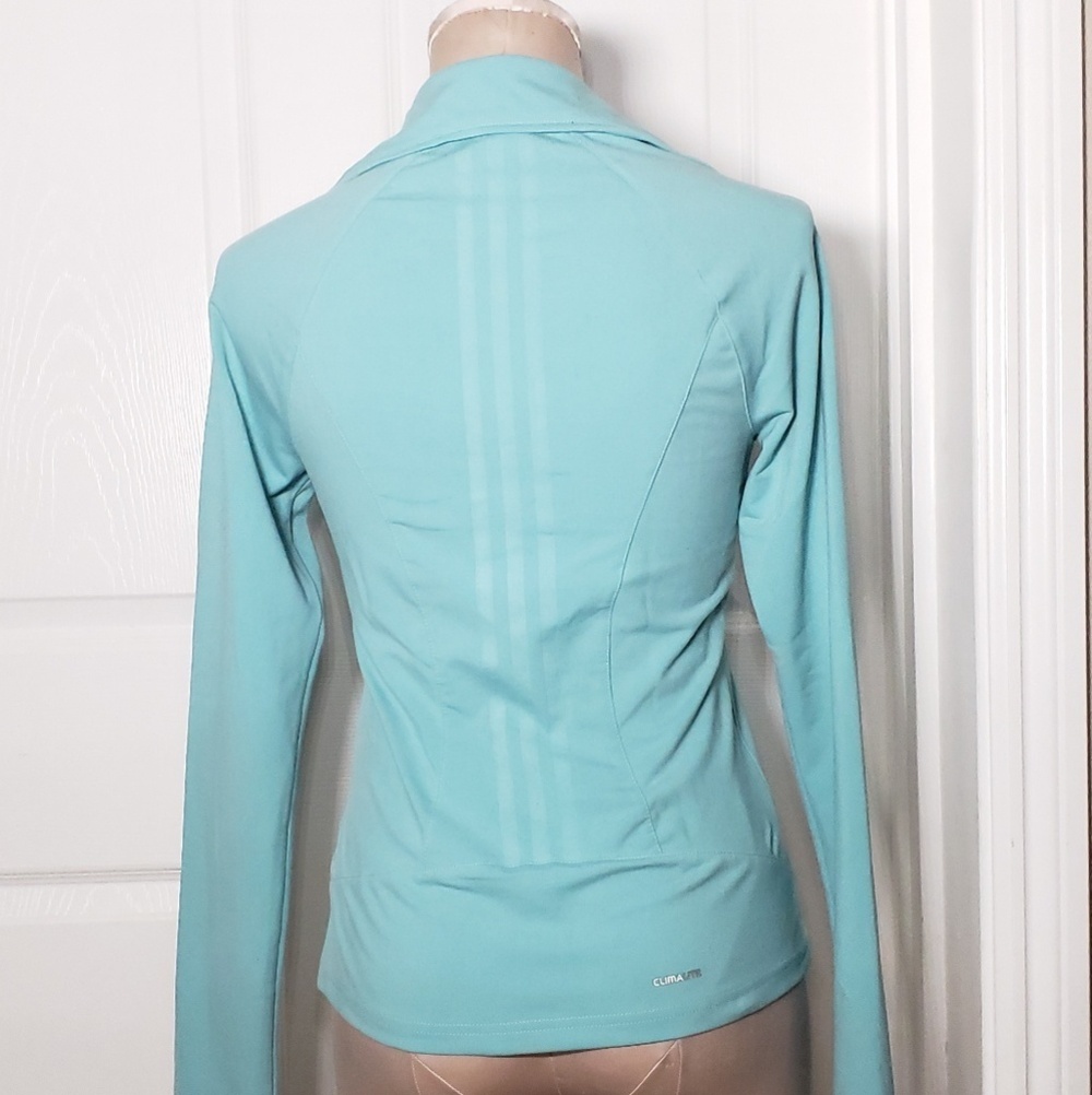 Adidas Athletic Track Zip Jacket Tiffany Blue Sz S - Picture 5 of 8
